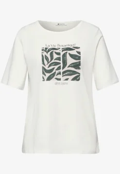 Shirt met ronde hals en artwork van bladeren