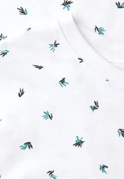 Shirt met ronde hals en all-over print