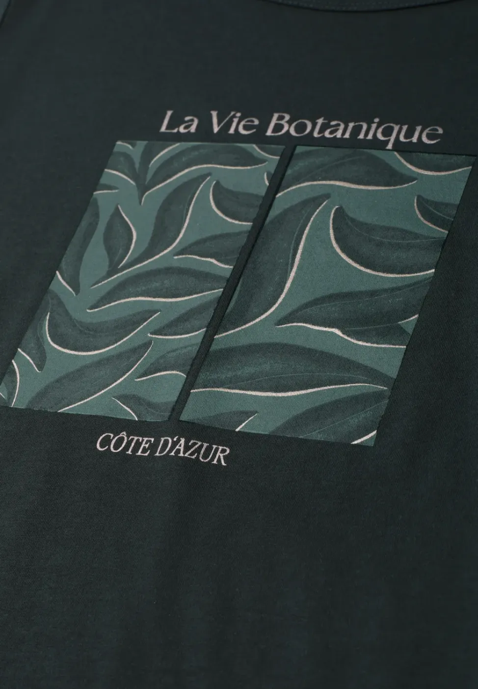 Shirt met ronde hals en artwork van bladeren