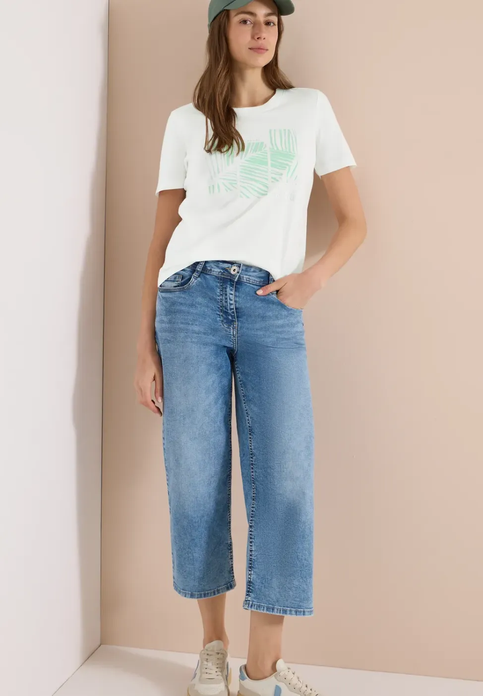 Shirt met ronde hals en Artwork