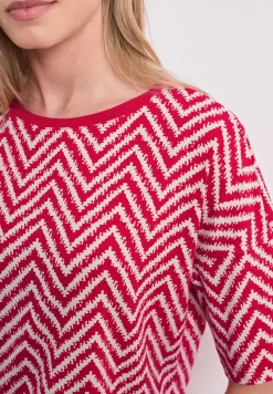 Shirt met ronde hals en all-over print