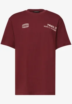 Shirt met ronde hals en borstprint
