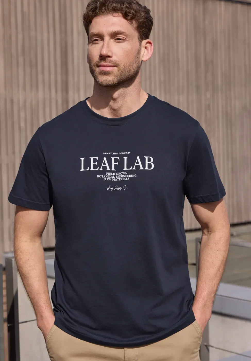 Shirt met ronde hals en borstprint
