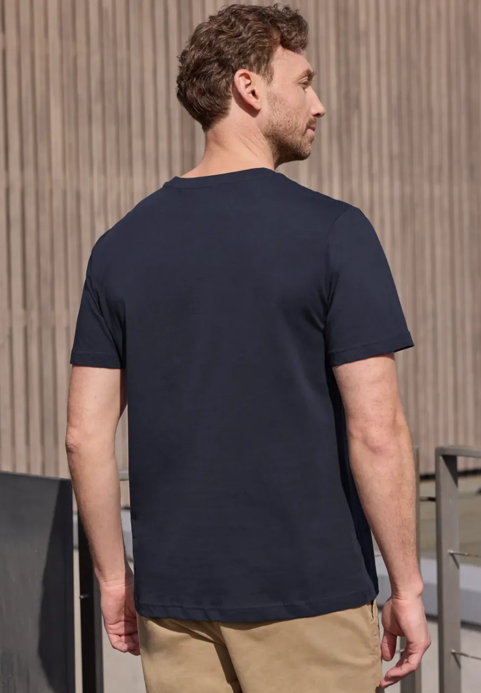 Shirt met ronde hals en borstprint