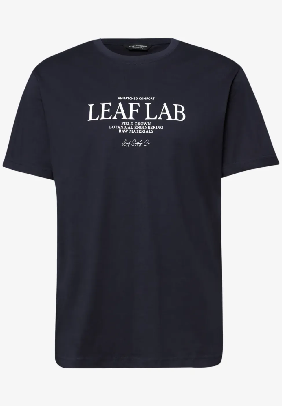 Shirt met ronde hals en borstprint