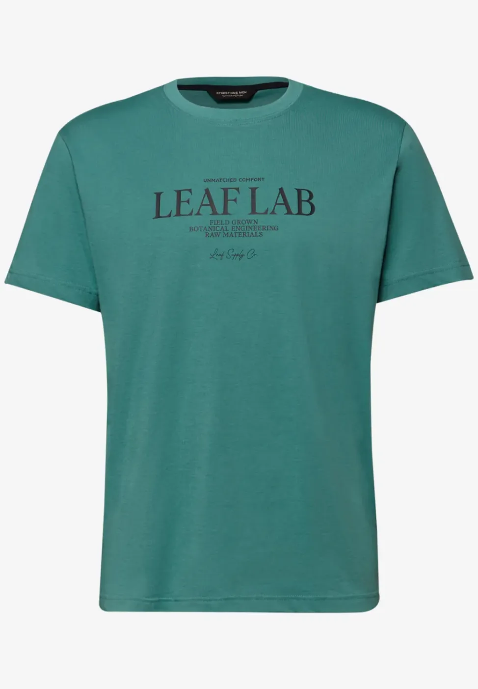 Shirt met ronde hals en borstprint