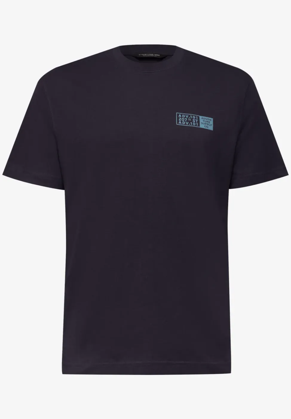 Shirt met ronde hals en borstprint