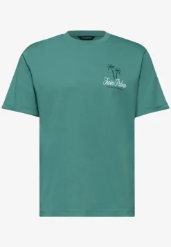 Shirt met ronde hals en borstprint