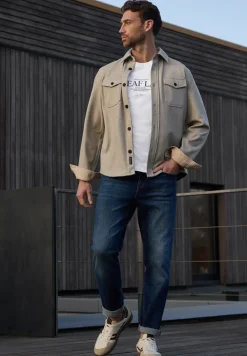 Shirt met ronde hals en borstprint