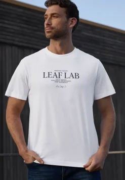 Shirt met ronde hals en borstprint