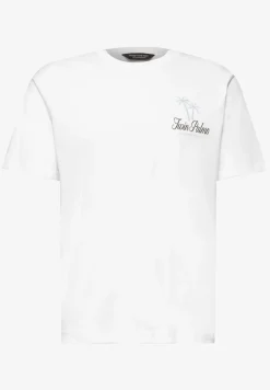 Shirt met ronde hals en borstprint