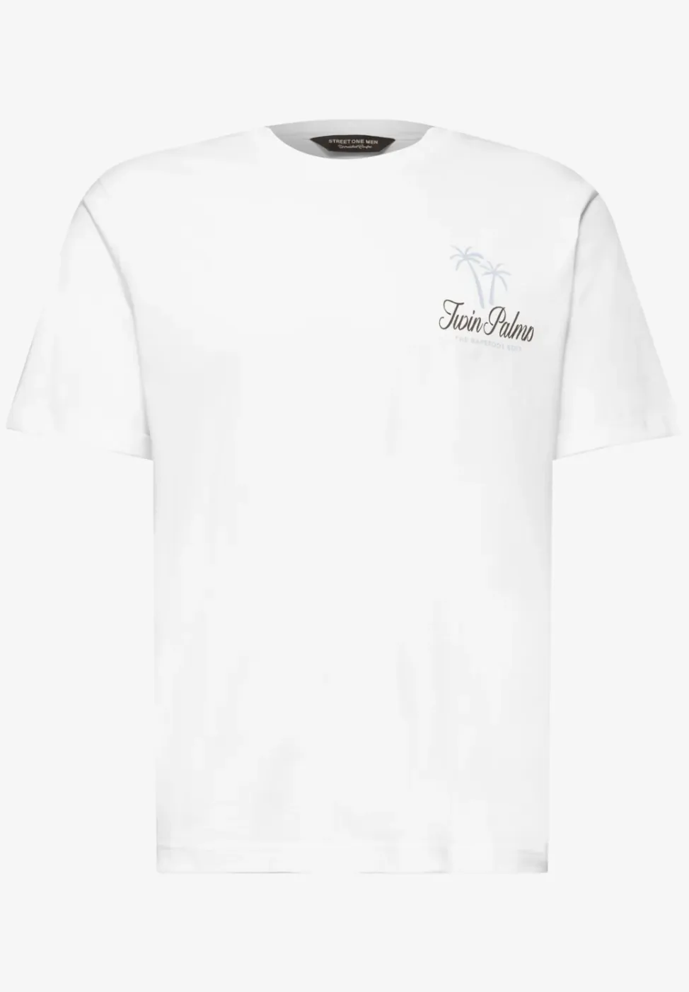 Shirt met ronde hals en borstprint