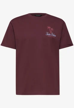 Shirt met ronde hals en borstprint