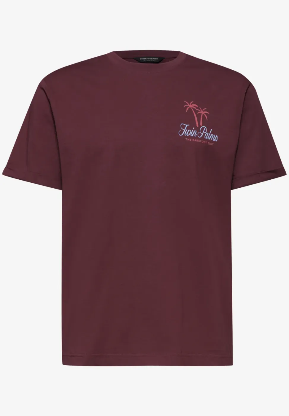 Shirt met ronde hals en borstprint