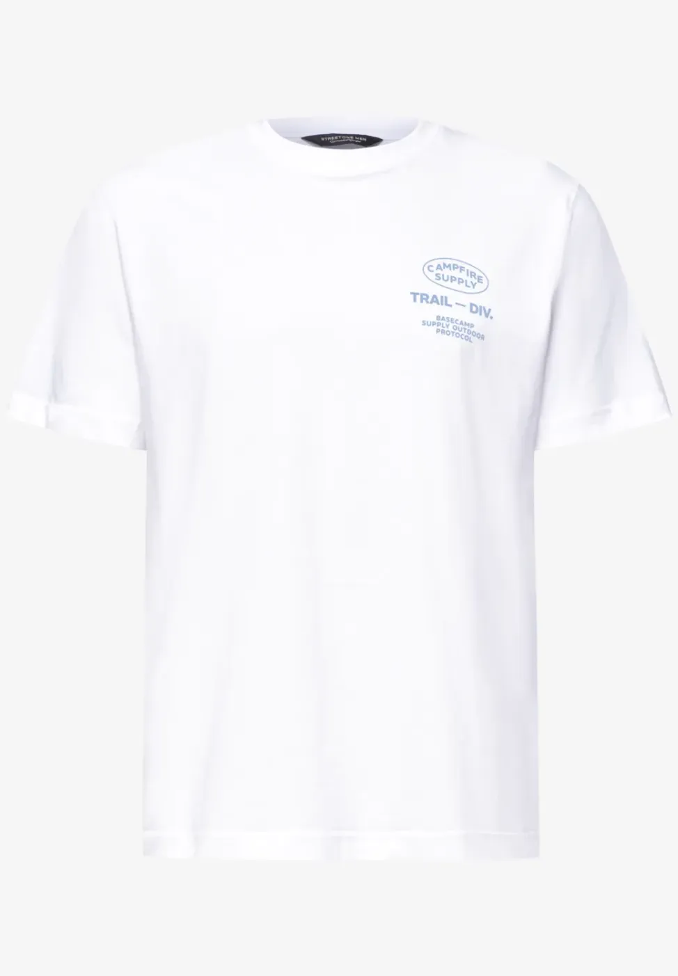 Shirt met ronde hals en borstprint