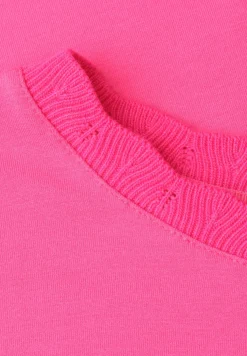 Shirt met ronde hals en decoratieve tape