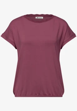 Shirt met ronde hals en decoratieve tape