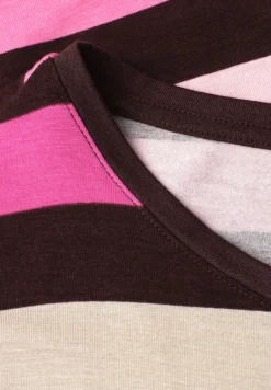 Shirt met ronde hals en elastische zoom