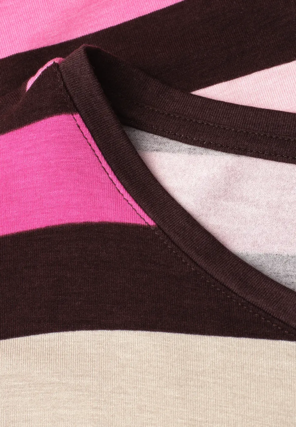 Shirt met ronde hals en elastische zoom