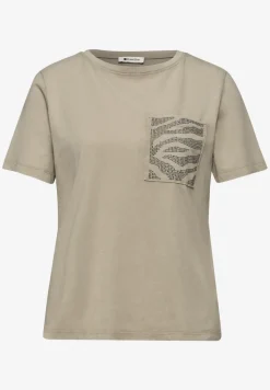 Shirt met ronde hals en edelstenen