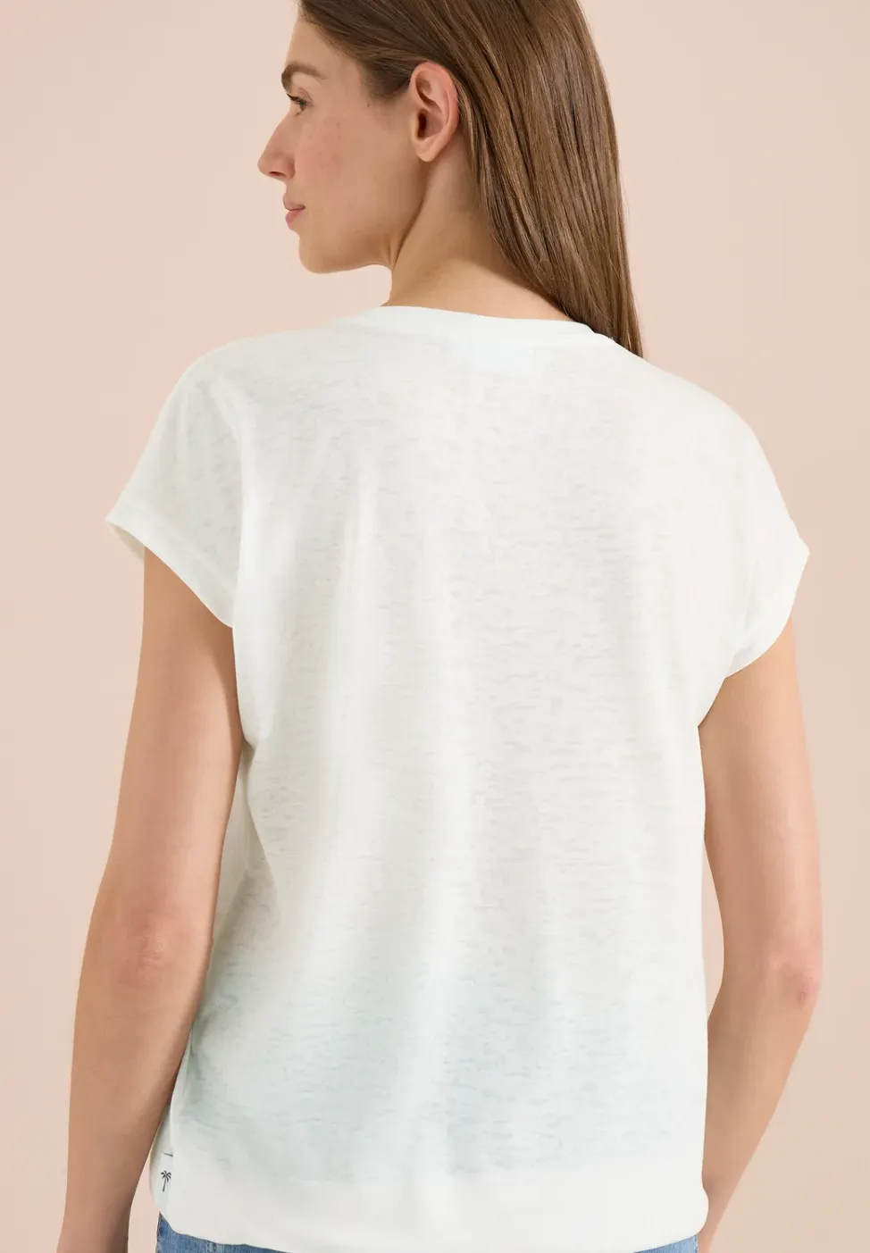 Shirt met ronde hals en frontprint