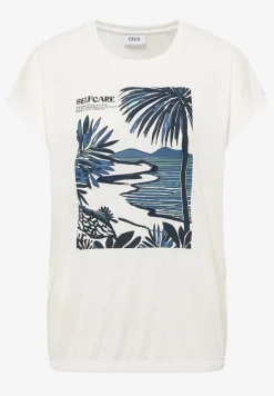 Shirt met ronde hals en frontprint