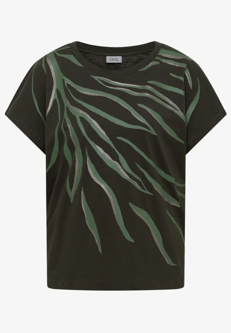 Shirt met ronde hals en frontprint