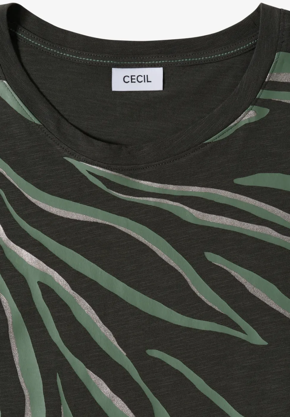 Shirt met ronde hals en frontprint