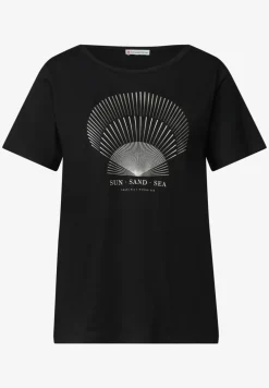 Shirt met ronde hals en foliedetails