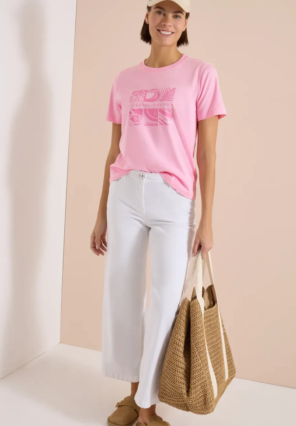 Shirt met ronde hals en frontprint