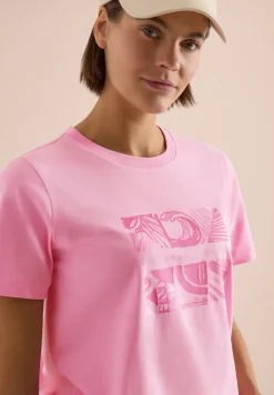 Shirt met ronde hals en frontprint