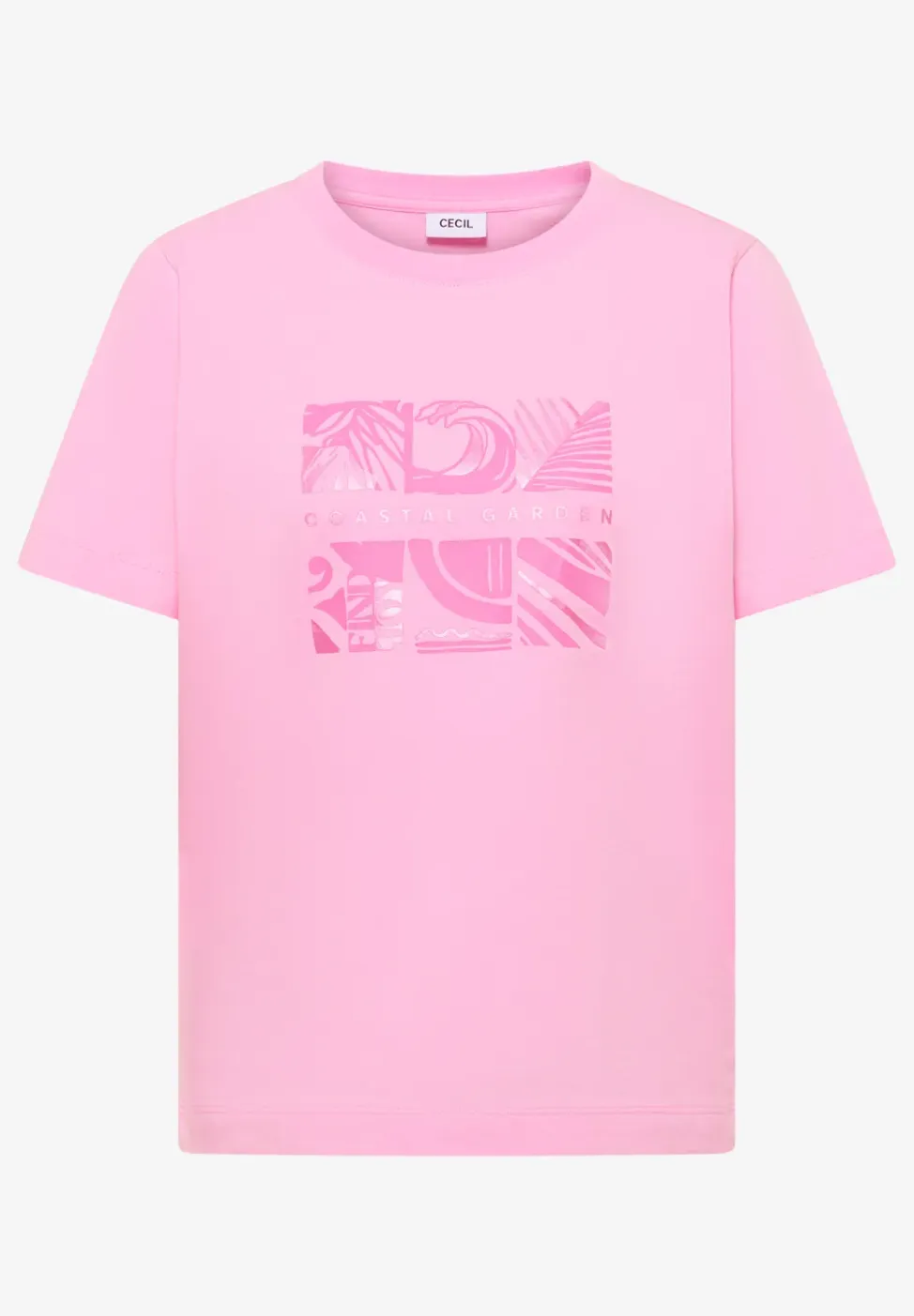 Shirt met ronde hals en frontprint