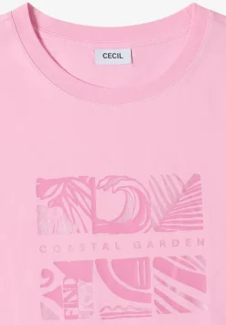 Shirt met ronde hals en frontprint