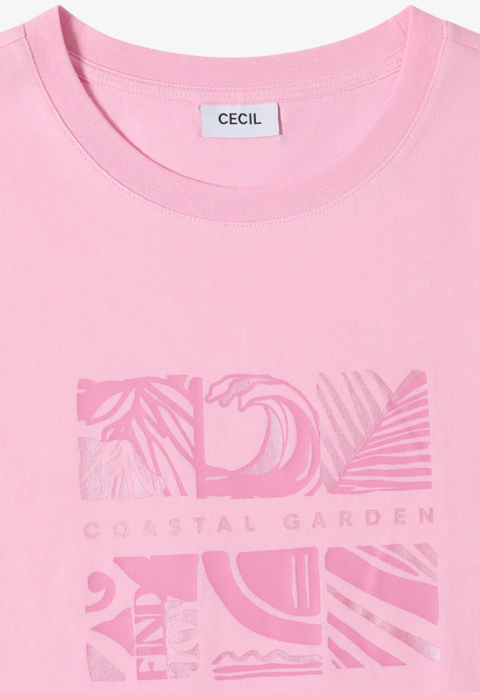 Shirt met ronde hals en frontprint