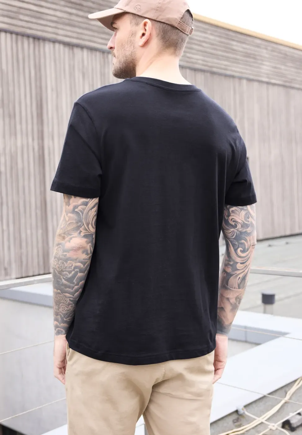 Shirt met ronde hals en frontprint
