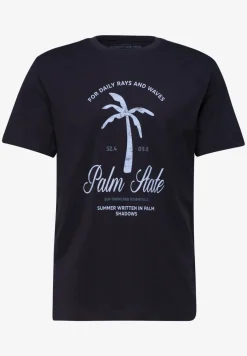 Shirt met ronde hals en frontprint