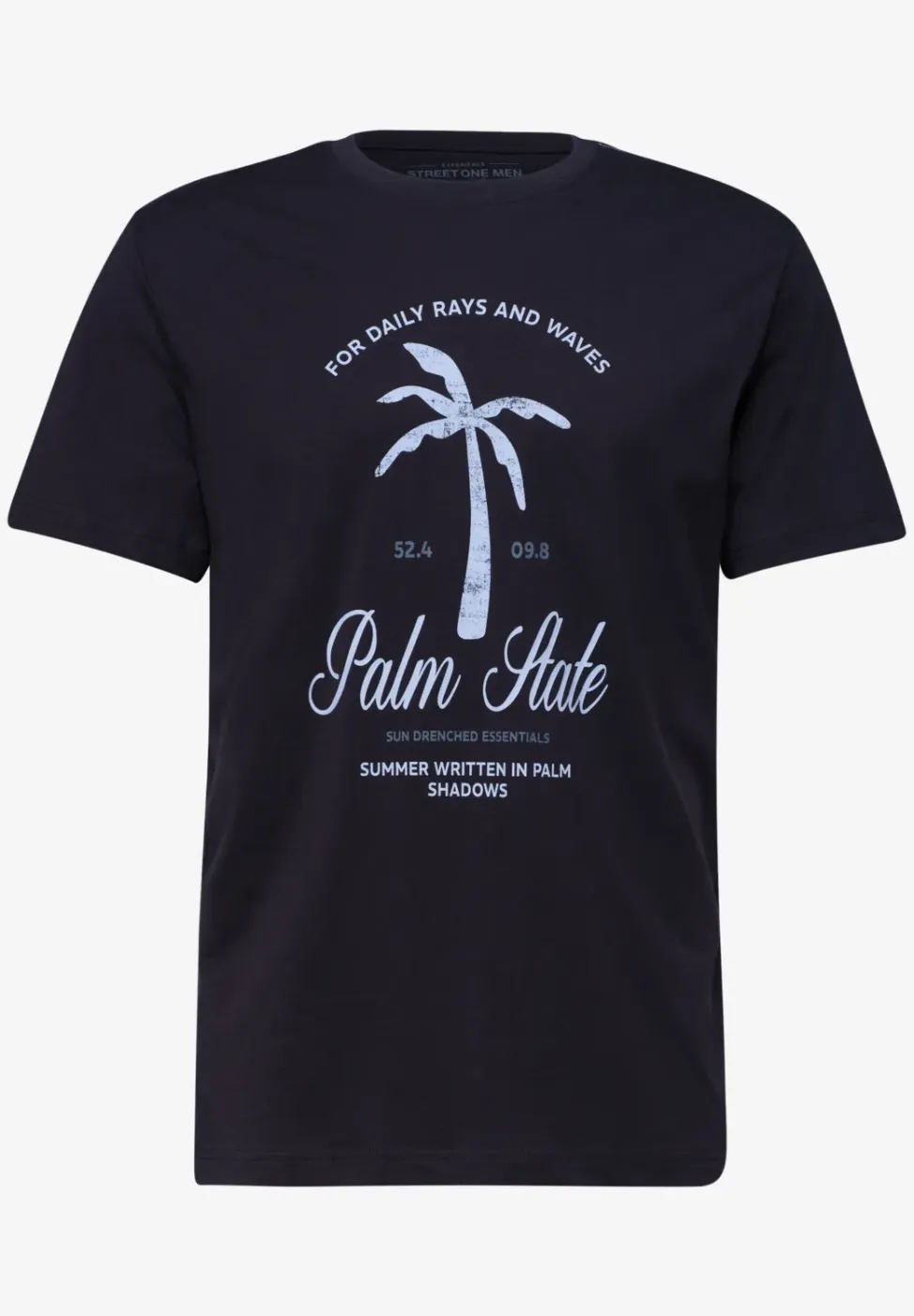 Shirt met ronde hals en frontprint