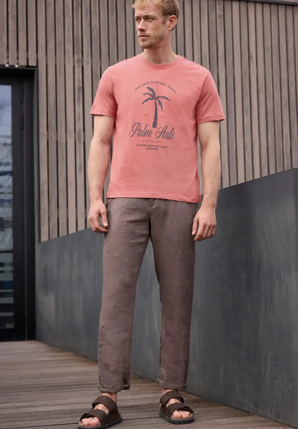 Shirt met ronde hals en frontprint