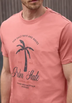 Shirt met ronde hals en frontprint