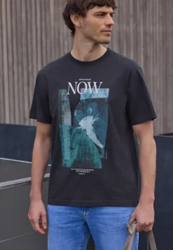 Shirt met ronde hals en fotoprint