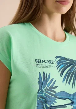Shirt met ronde hals en frontprint