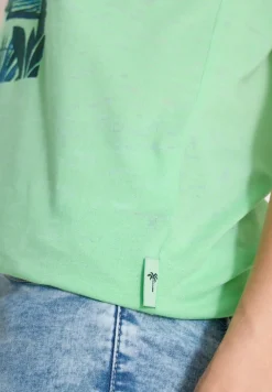 Shirt met ronde hals en frontprint