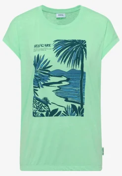 Shirt met ronde hals en frontprint