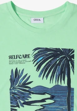 Shirt met ronde hals en frontprint