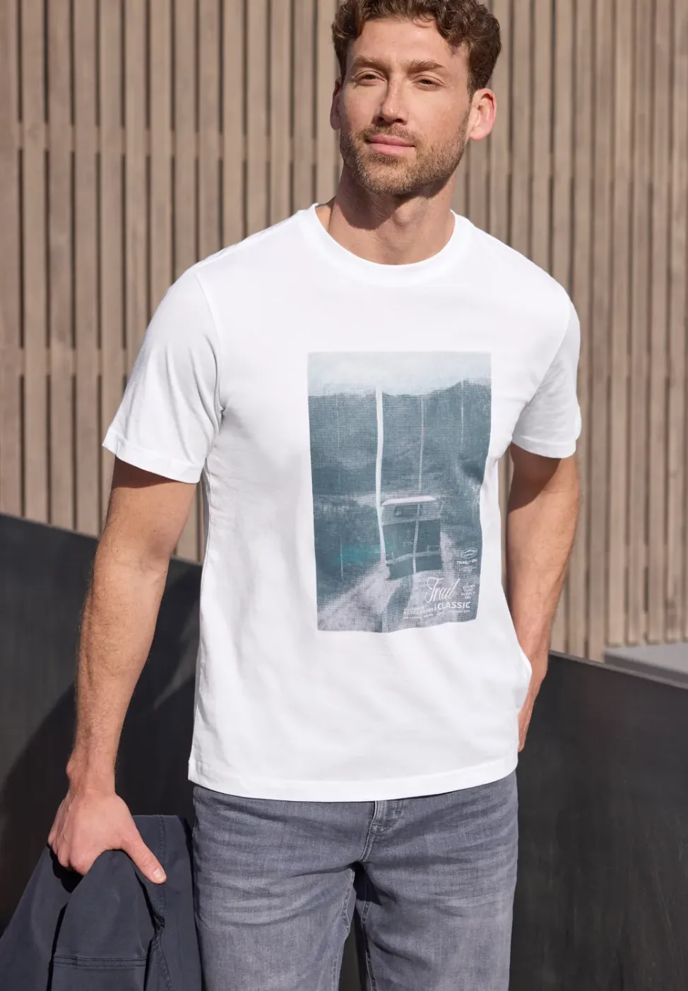 Shirt met ronde hals en fotoprint