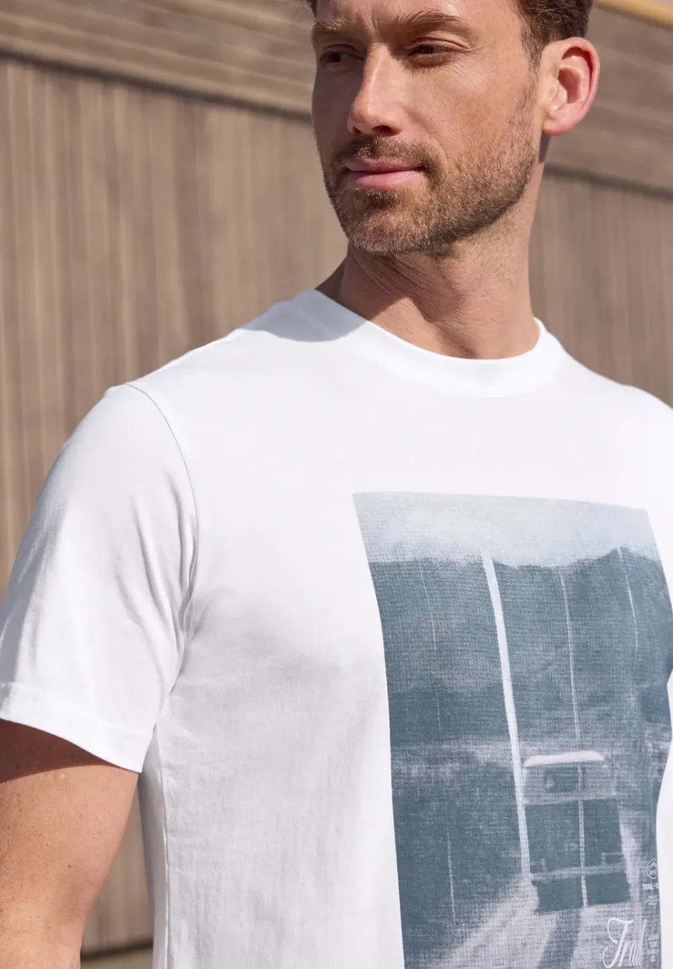 Shirt met ronde hals en fotoprint