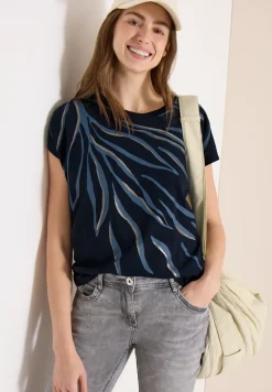 Shirt met ronde hals en frontprint