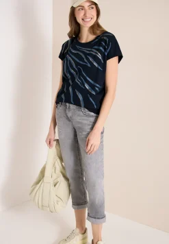 Shirt met ronde hals en frontprint