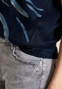 Shirt met ronde hals en frontprint