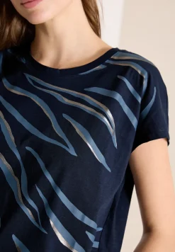 Shirt met ronde hals en frontprint